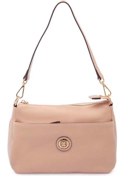 Pudra Hakiki Deri Kadın Çapraz Askılı Çanta - S25Y1BC78872-Z96