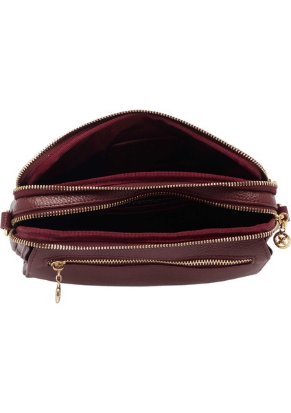 Bordo Hakiki Deri Kadın El Çantası - S25Y1BC79999-M71 fırsatları