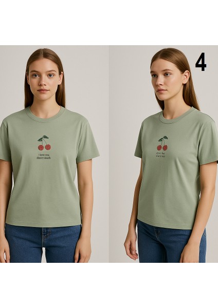 Kadın Boncuk Işlemeli Kaliteli Tişört fiyatları