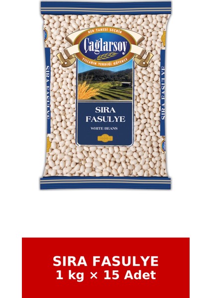 Organik Kuru Fasulye 1 kg x 15 Adet