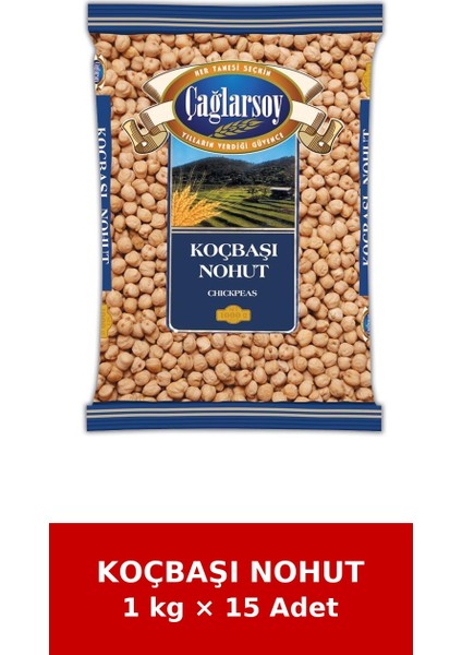 Organik Nohut Koçbaşı 1 kg x 15 Adet
