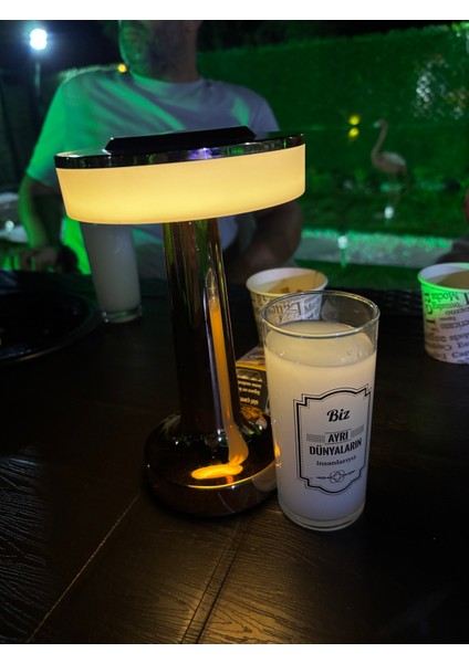 Bronz Dokunmatik Masa Lamba Tpc Şarjlı