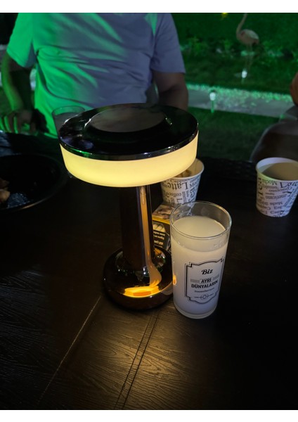 Bronz Dokunmatik Masa Lamba Tpc Şarjlı