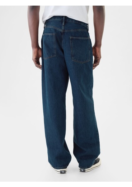 Erkek Lacivert Baggy Jean Pantolon indirimleri