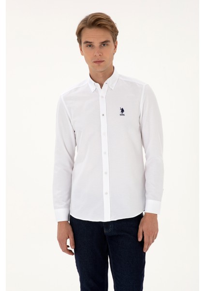 Erkek Beyaz Gömlek Basic 50307693-VR013
