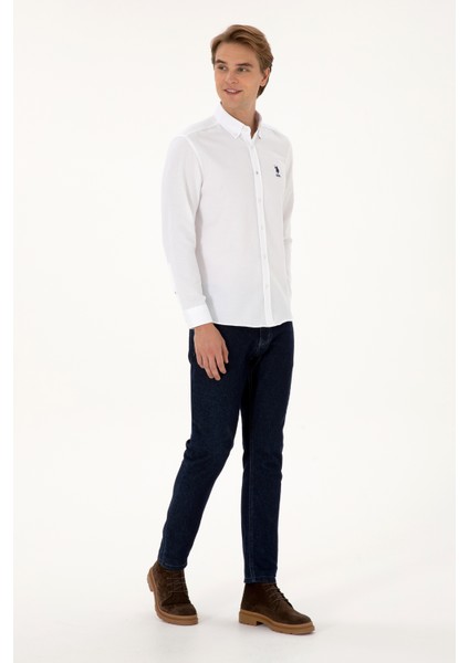Erkek Beyaz Gömlek Basic 50307693-VR013 fırsatları