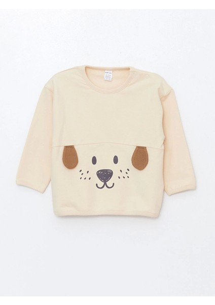 Lcw Baby Bej Bisiklet Yaka Nakışlı Erkek Bebek Sweatshirt ve Eşofman Alt 2'li Takım fiyatları