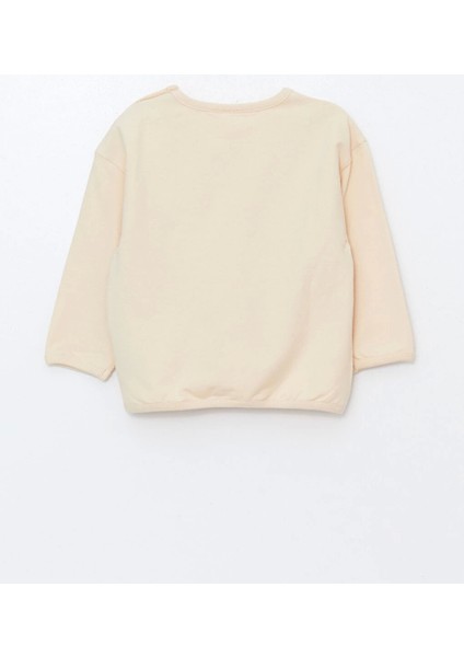 Lcw Baby Bej Bisiklet Yaka Nakışlı Erkek Bebek Sweatshirt ve Eşofman Alt 2'li Takım modelleri