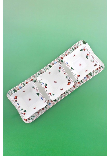 Winter Magic Porselen Tepsili Çerezlik