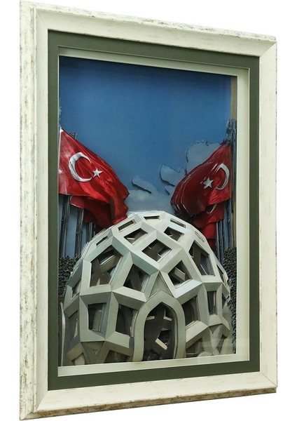 El Işçiliği Kağıt Rölyef Tablo 66X86 cm - 6347 fiyatları