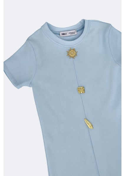 Ottoman Kumaş Kısa Kollu Yırtmaç Detaylı Midi elbise fırsatları