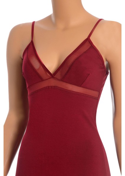 Kadın Atlet Tüllü Ip Askılı (%96 Pamuk - %4 Elastan)