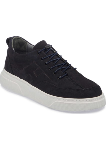 Lacivert Hakiki Deri Erkek Sneaker - E25I1AY57167-C39