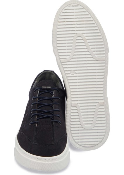 Lacivert Hakiki Deri Erkek Sneaker - E25I1AY57167-C39 fırsatları