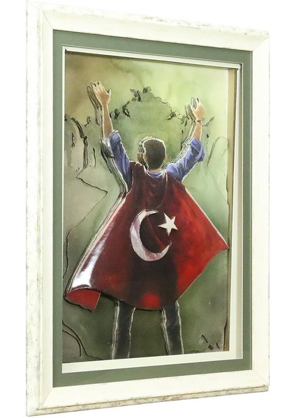 El Işçiliği Kağıt Rölyef Tablo 66X86 cm - 6345 fiyatları