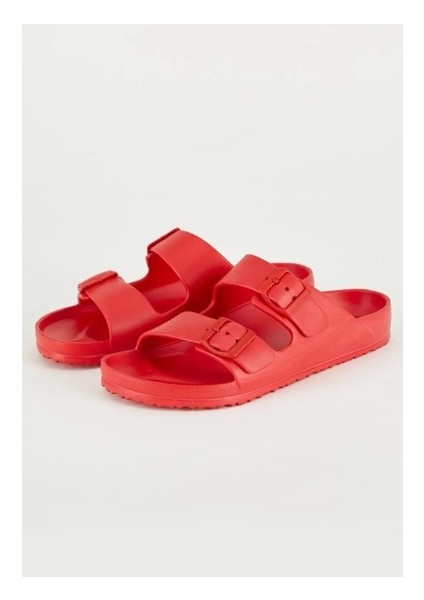 Unisex Terlik Çift Bantlı Tokalı Ayarlanabilir Hafif Rahat Esnek Yumuşak Sandalet 133