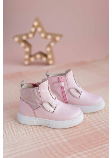 Pembe Unicorn Hakiki Deri Kız Çocuk Bot indirimleri