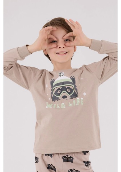 Erkek Çocuk Pijama Takım 2-8 Yaş Vizon indirimleri