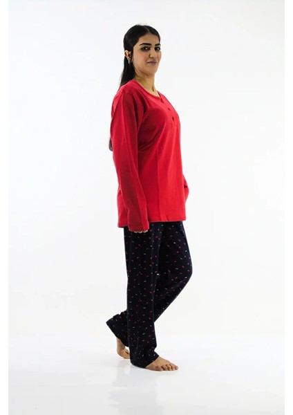 Bisiklet Yaka İnterlok Pijama Takımı modelleri