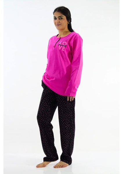 Bisiklet Yaka İnterlok Pijama Takımı