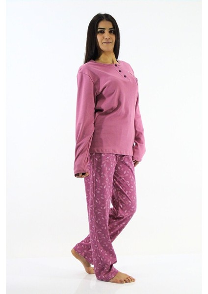 Çiçek Desenli İnterlok Pijama Takımı fırsatları