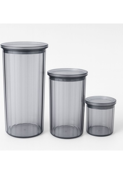 3 Lü Kristal Saklama Kabı Seti 0,500 ML-1000 ml -1500 ml Yuvarlak Vakumlu Hava Geçirmez fiyatları