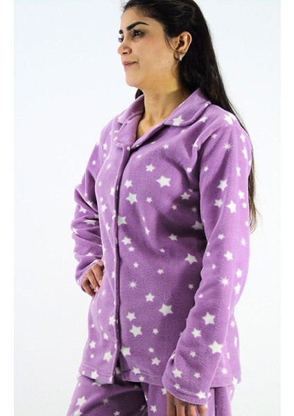 Önden Düğmeli Polar Pijama Takımı modelleri