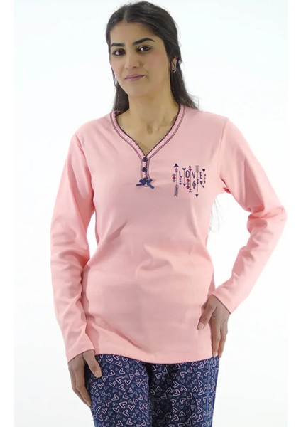 Yaka Düğmeli Interlok Pijama Takımı fiyatları