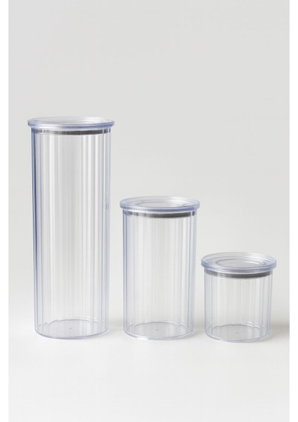 3 Lü Kristal Saklama Kabı Seti 0,500 ML-1000 ml -1500 ml Yuvarlak Vakumlu Hava Geçirmez fiyatları