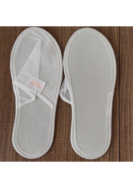 100 Çift Tek Kullanımlık Otel Terliği 55GR Tela Kumaş Komple Biyeli Astarlı 3mm Evataban