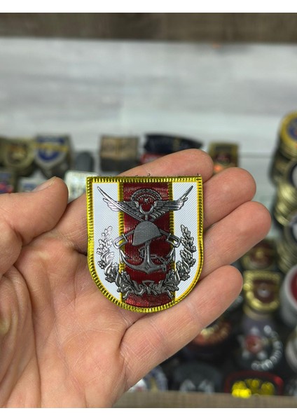 Denizci Küçük Boy 3D Lazer Kesim Patch(Peç) Arkası Cırtlı