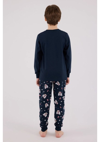 Erkek Çocuk Pijama Takım 2-8 Yaş Lacivert modelleri
