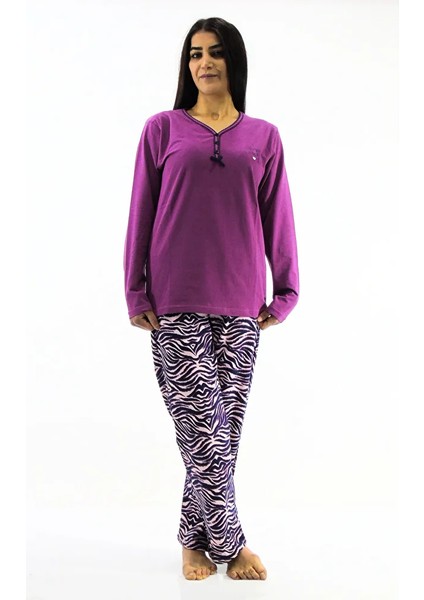 V Yaka İnterlok Pijama Takımı