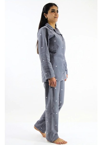 Önden Düğmeli Polar Pijama Takımı fırsatları
