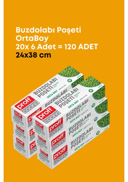 6 Adet 20'li Buzdolabı Poşeti Orta Boy –Dayanıklı Gıda Saklama Torbası- Dondurucu ve Buzluk fiyatları