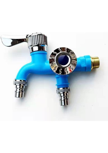 Plastik Musluk Çift Vana Çıkış Aparatı Bahçe Çamaşır Makinesi ve Evye Için Sızdırmaz Yönlendirici indirimleri