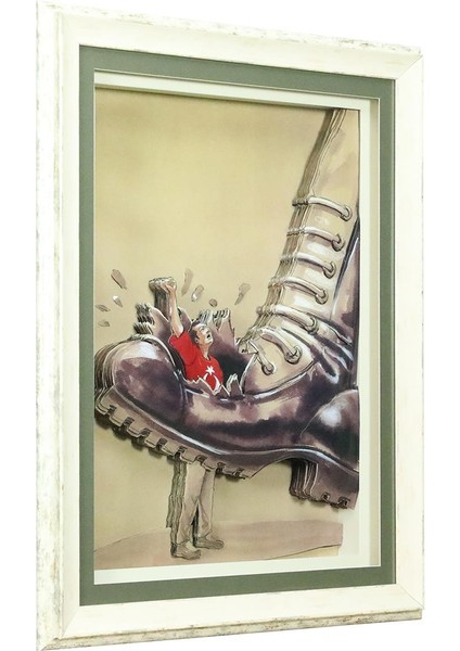 El Işçiliği Kağıt Rölyef Tablo 65X86 cm - 6340 fiyatları