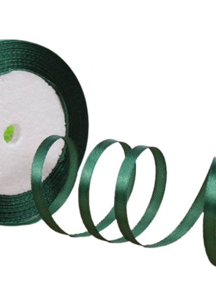 Saten Kurdele 1 cm 10 Metre Haki