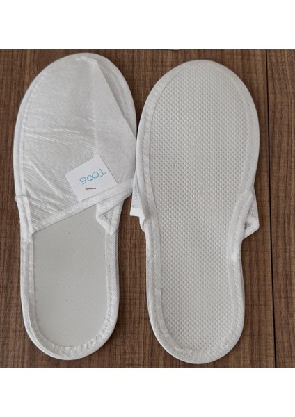 100 Çift Tek Kullanımlık Otel Terliği 55GR Tela Kumaş Komple Biyeli 2mm Eva Taban