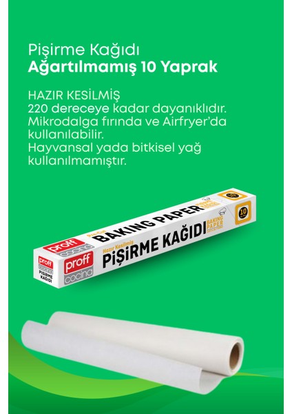 6 Adet 10 Metre Hazır Kesilmiş Fırın Pişirme Kağıdı – Yağ Geçirmez Fırın Kağıdı fiyatları