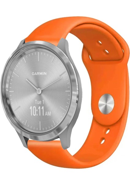 Garmin Vivomove 3 ile Uyumlu Kordon Yumuşak Dokulu Esnek Jel Silikon Kayış