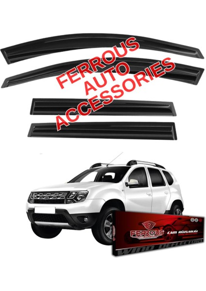 Dacia Duster Ferrous Cam Rüzgarlığı 4lü Set 2010 2017