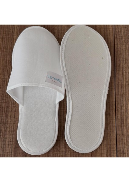 100 Çift Tek Kullanımlık Otel Terliği 45GR Nanwoven Kumaş Süngerli Komple Biyeli 3mm Evataban