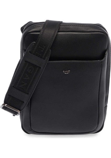 Siyah Hakiki Deri Erkek Çapraz Askılı Çanta - S1AC00021493-A85