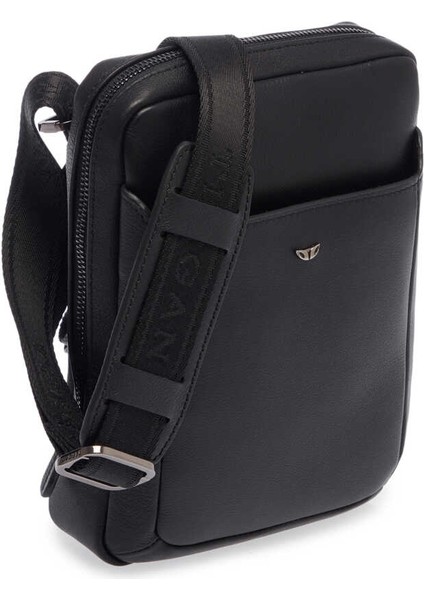 Siyah Hakiki Deri Erkek Çapraz Askılı Çanta - S1AC00021493-A85 fiyatları