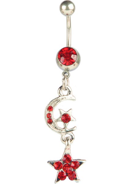 Ay Yıldız Figür Göbek Piercing K1