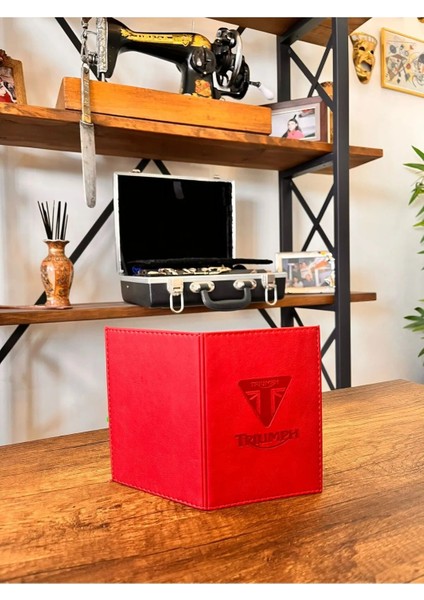Triumph Baskılı Deri Dikişli Araç Ruhsat Kılıfı Kabı Oto Ruhsatlık Araba Ruhsat Koruyucu fiyatları