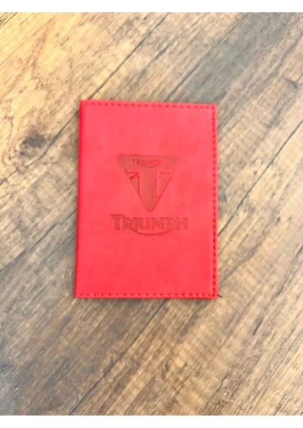 Triumph Baskılı Deri Dikişli Araç Ruhsat Kılıfı Kabı Oto Ruhsatlık Araba Ruhsat Koruyucu indirimleri