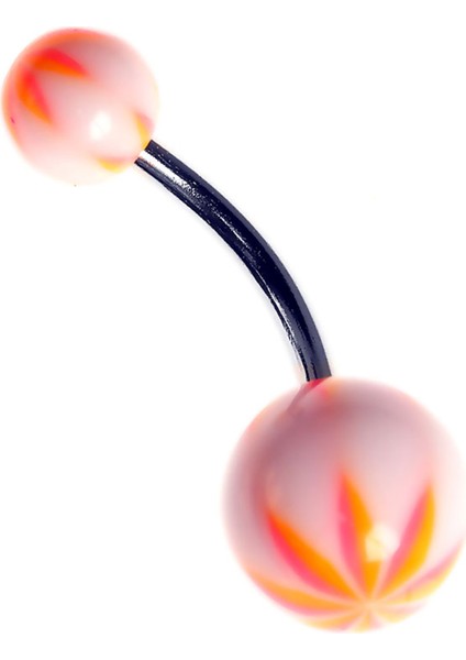 Turuncu Bioplast Göbek Piercing K1