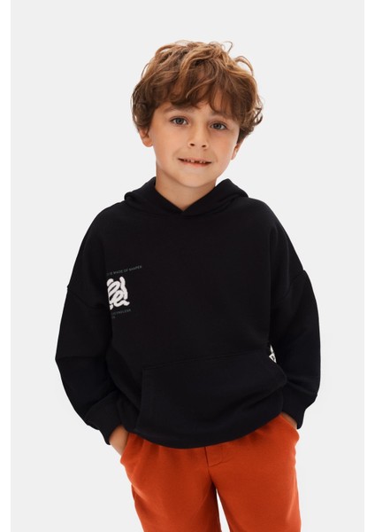 Erkek Çocuk Endless Sweatshirt 4-8 Yaş Siyah